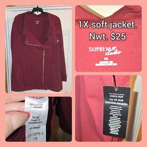 Women's Burgundy Soft Jacket
